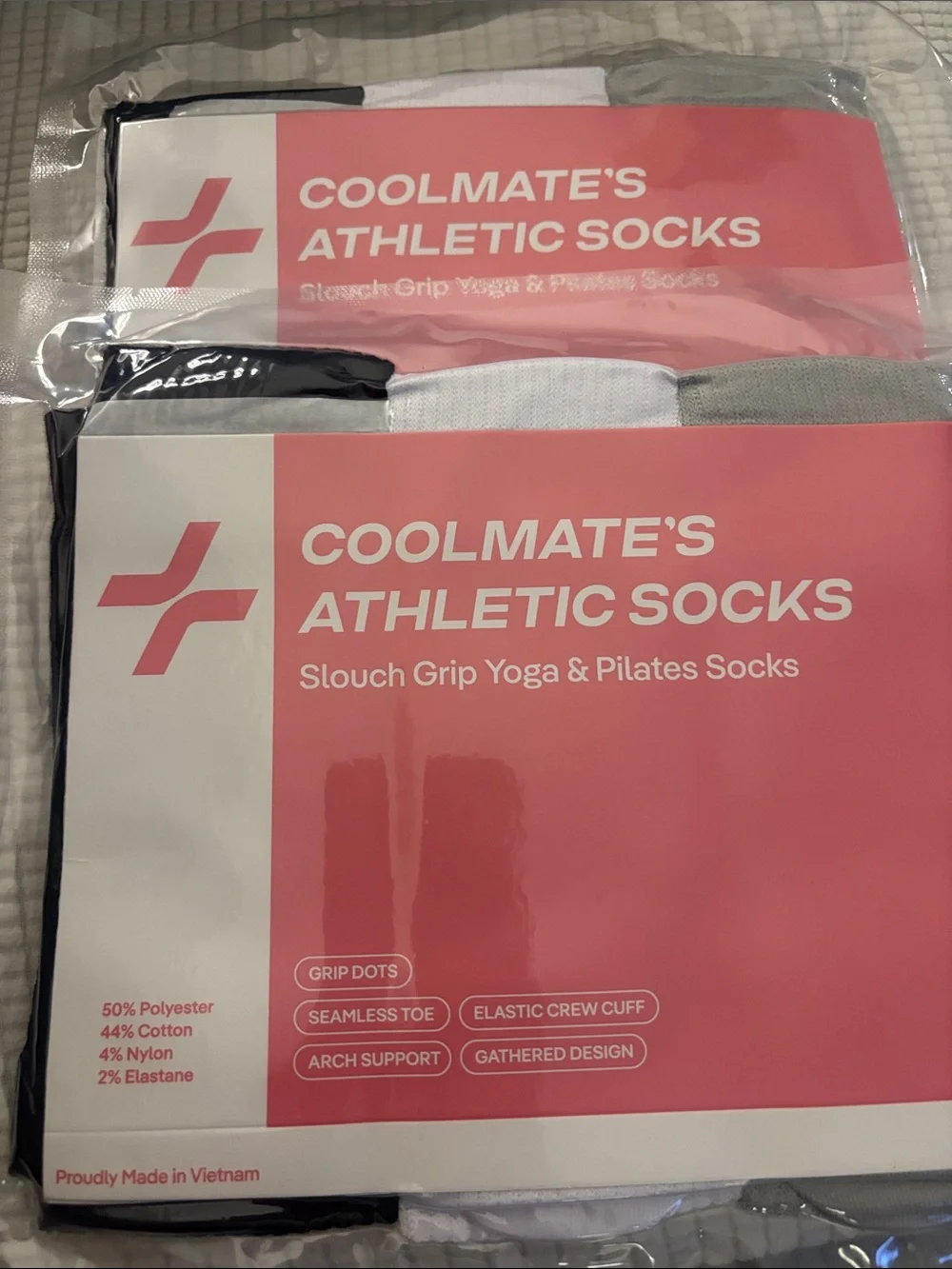 CoolMate Women's Scrunch Crew Socks, 3 Pairs each pk. Includes 2 pks